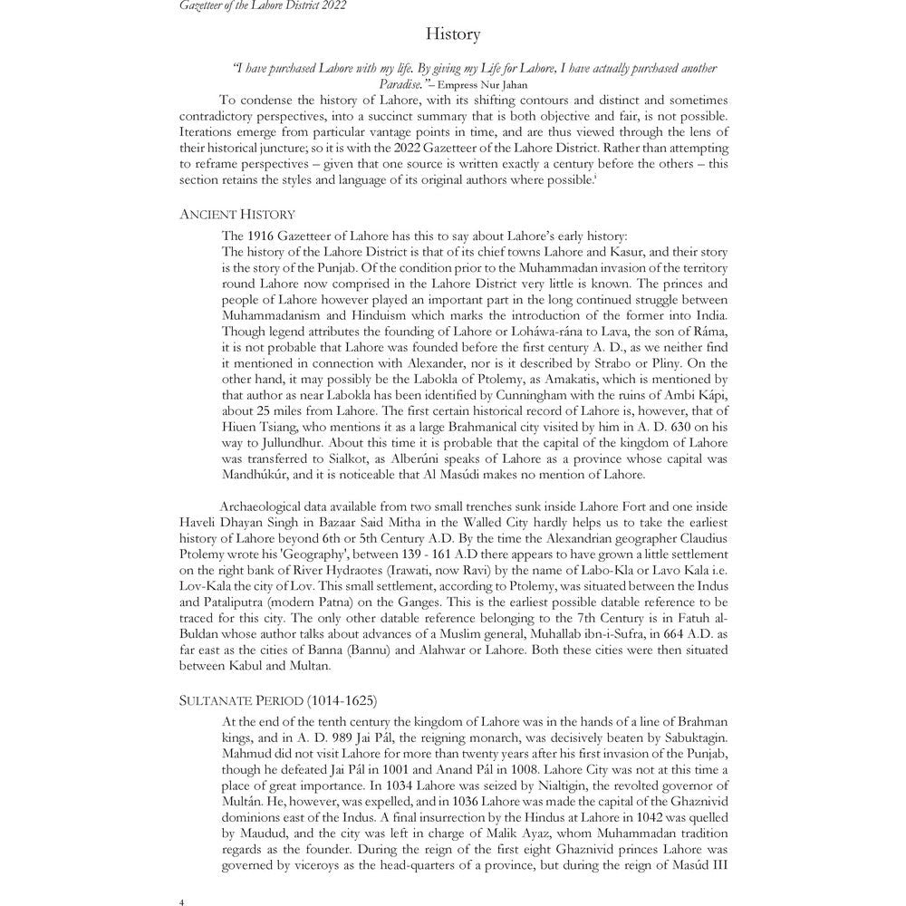Gazetteer of the Lahore District 2022