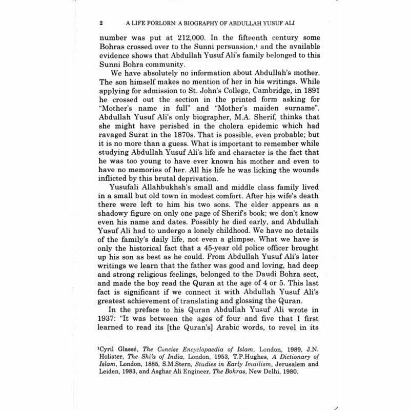 A Biography Of Abdullah Yusuf Ali