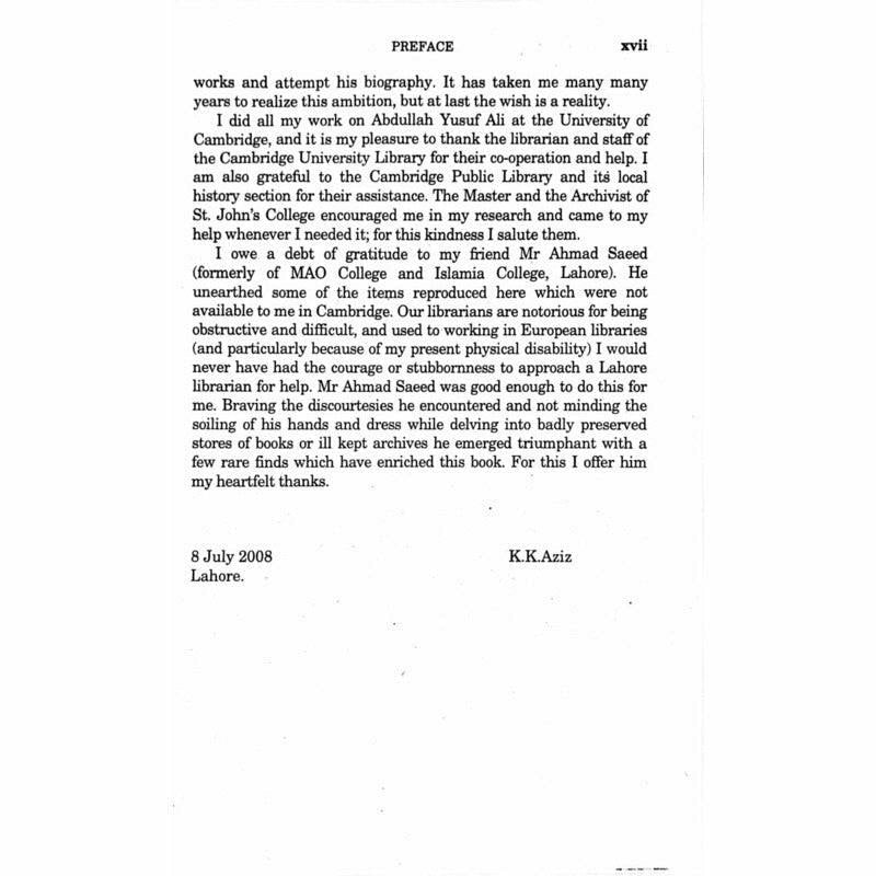 Abdullah Yusuf Ali's Lectures, Speeches and Addresses