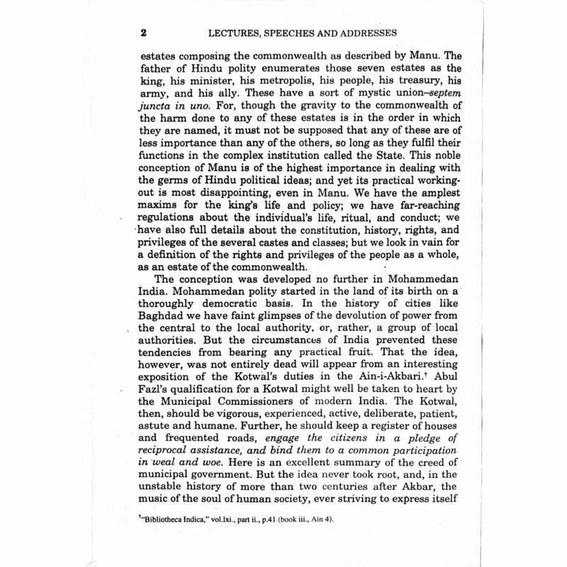 Abdullah Yusuf Ali's Lectures, Speeches and Addresses