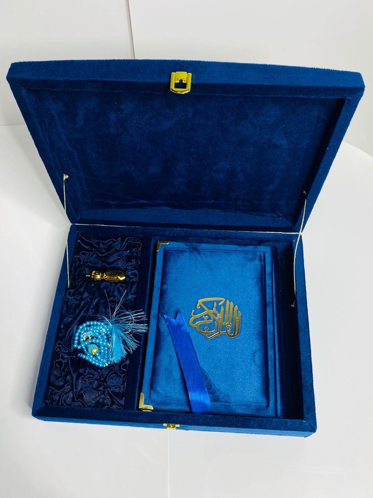 Luxurious embroidery bridal gift set  with beautiful tabseeh and ittar