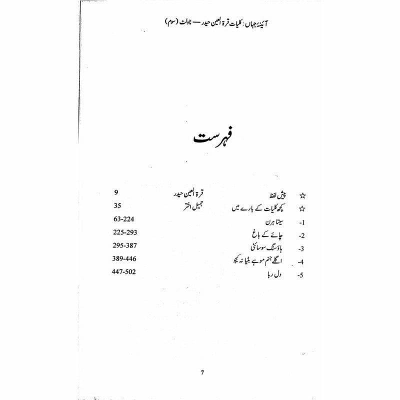 Kulliyaat-e-Quratulain Haider - Aaina-e-Jahaan (3) - Novelette