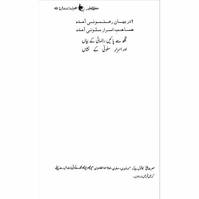 Mantiq ul Tair: Ik Raaz-e-Shanasai - Muhammad Saleem Sethi