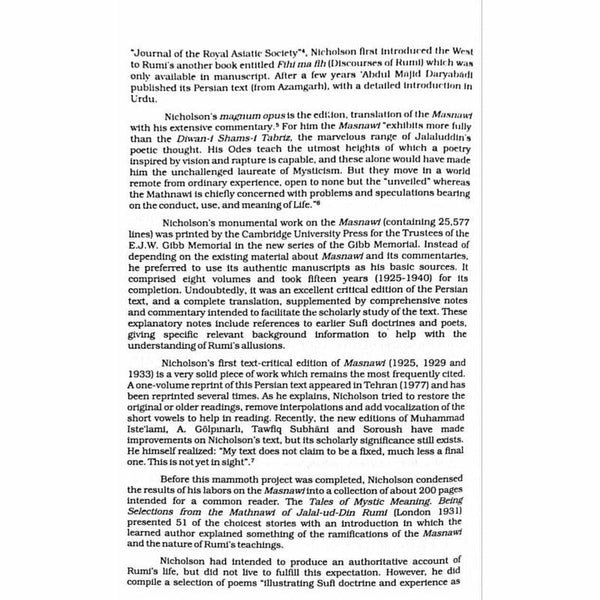 Mathnawi Of Jalalud'Din Rumi (English) (6 volumes in 1 book) - the ...
