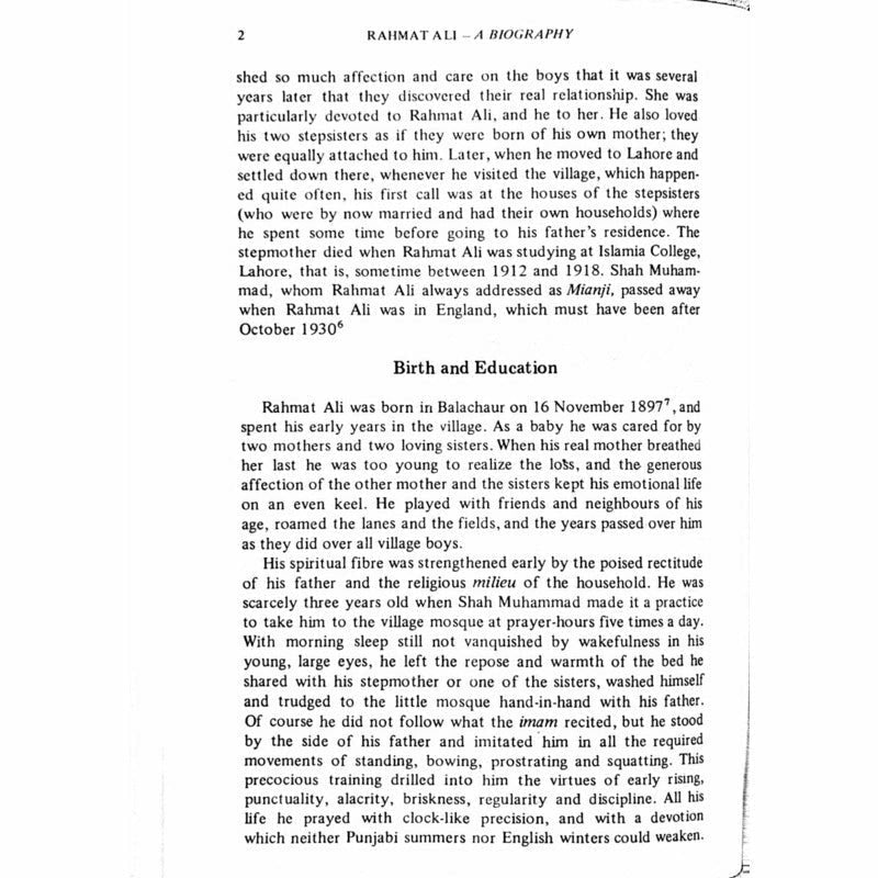 Rahmat Ali: A Biography