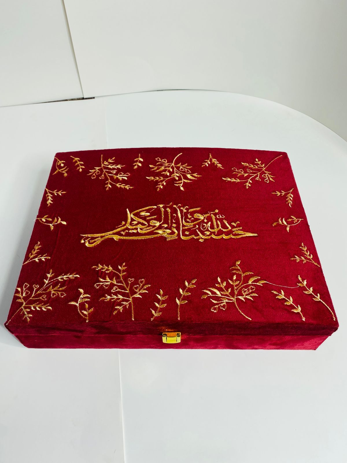 Luxurious embroidery bridal gift set  with beautiful tabseeh and ittar