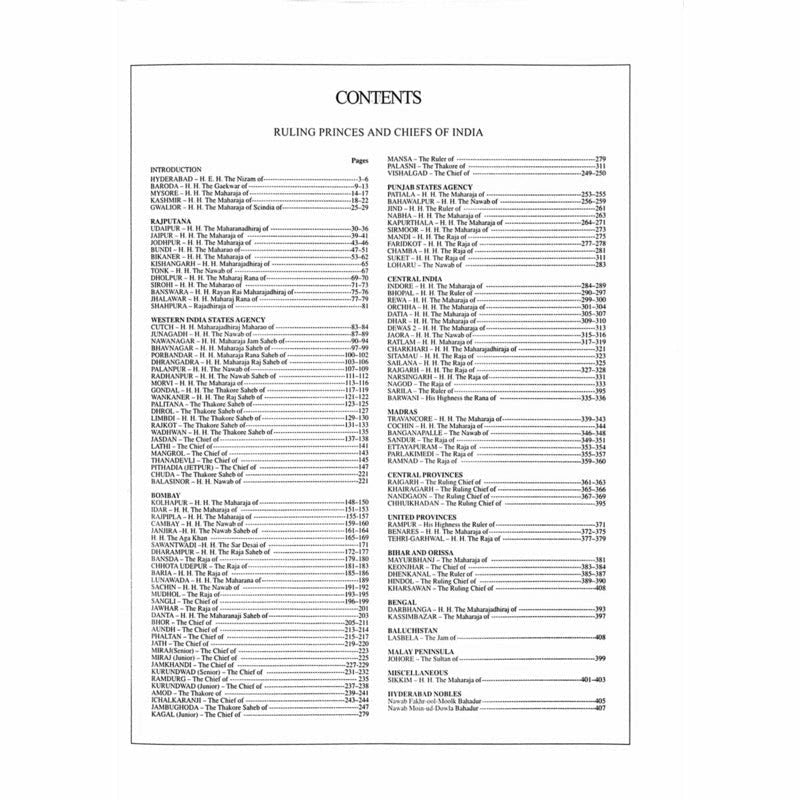 Ruling Princes & Chiefs Of India
