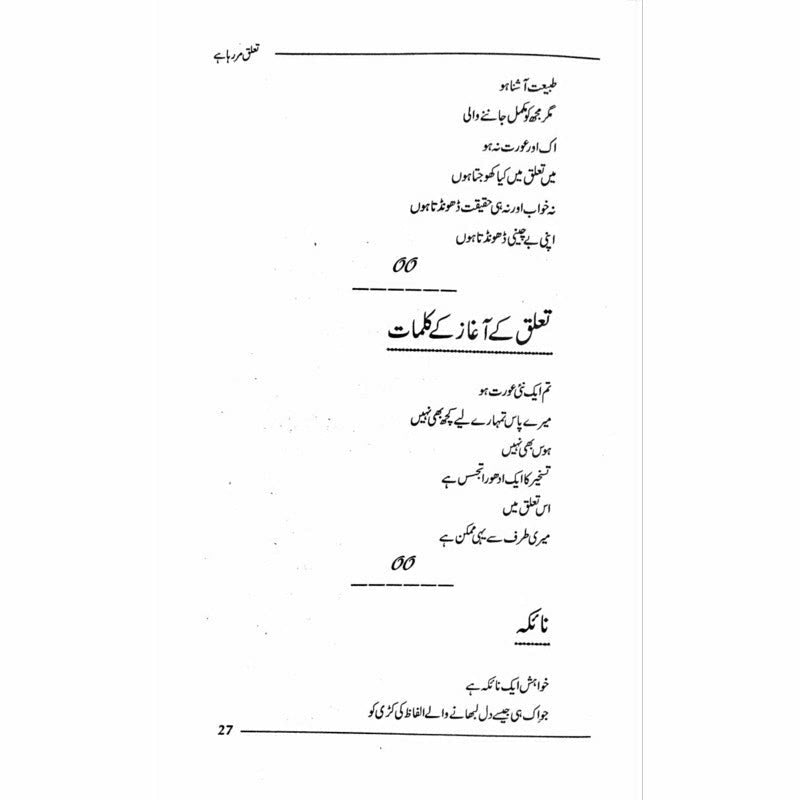 Ta&#39;aluq Mar Raha Hai